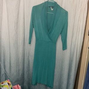 Lipstick Boutique Aqua Long Sleeve Dress